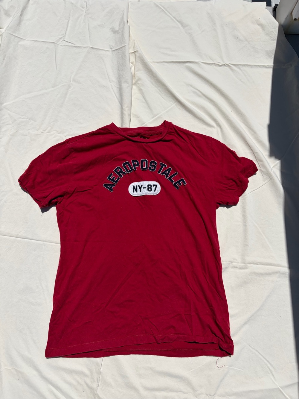 Aeropostale Red NY-87 Logo Short Sleeve Tee